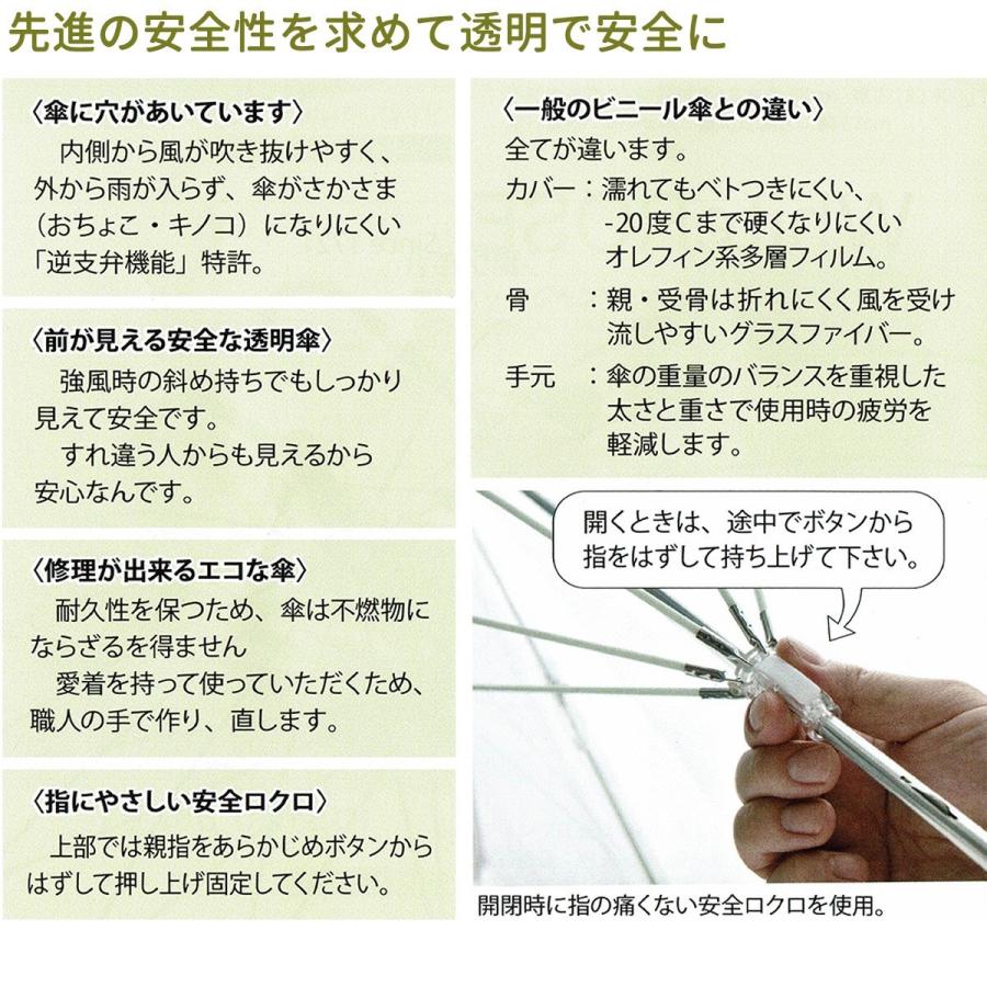 ホワイトローズ 最高級 ビニール傘 十六夜桜 花かしげ ‐ 手開き長傘