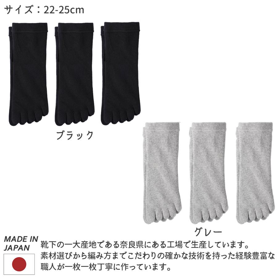 三笠（mikasa） 匠の技 こだわり 綿の5本指ソックス 3足組 2014431