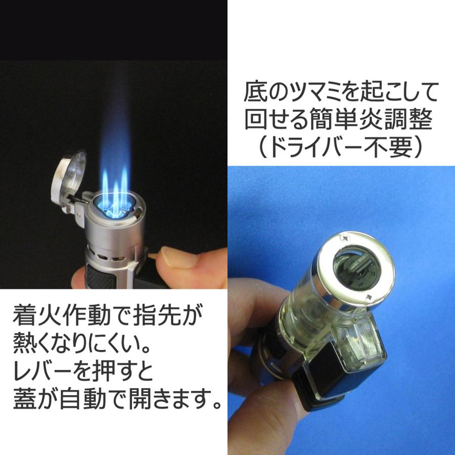 卓上ライター３点セット 楽天市場】ツインライト ターボ式 ライター 3カラー キーリール