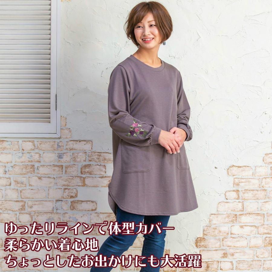 Show-pla かっぽう着 チュニック 刺繍入り プルオーバー 割烹着 Show-pla かっぽう着 チュニック 刺繍入り プルオーバー 割烹着