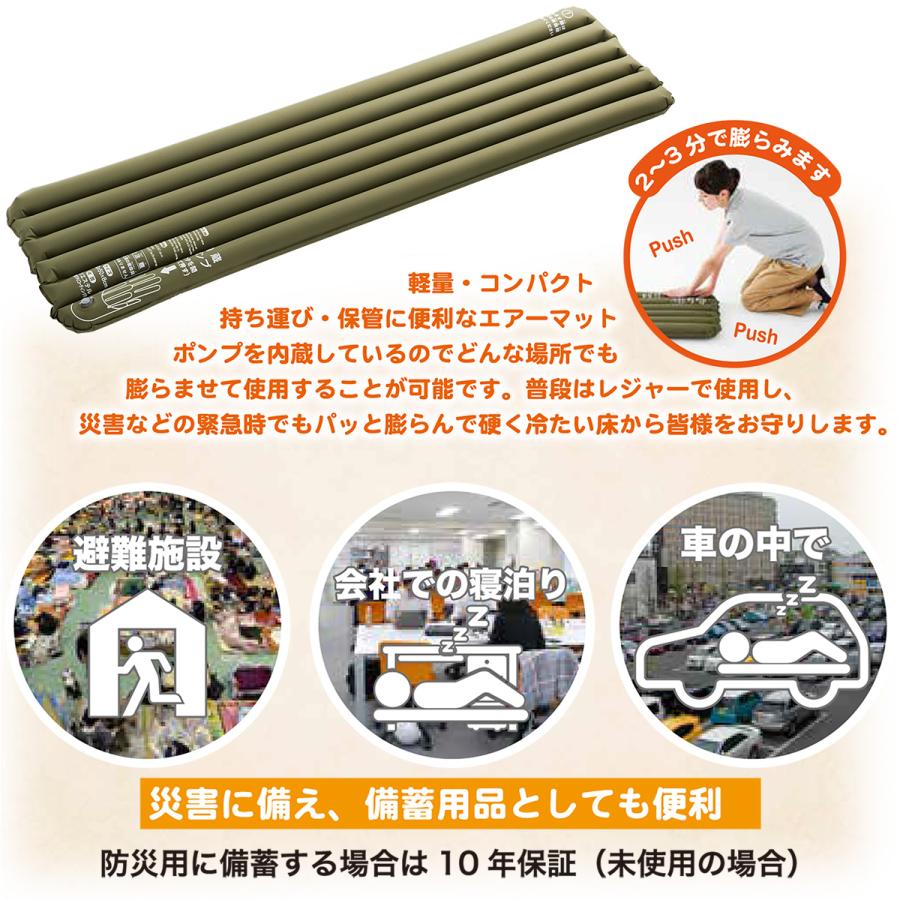 メーカー直送 災害対策 防災対策 ポンプイン エアーマット キャンプ 車