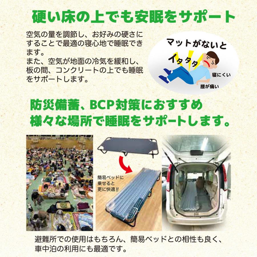メーカー直送 ポンプイン エアーマット 簡易マットレス クリアワイド