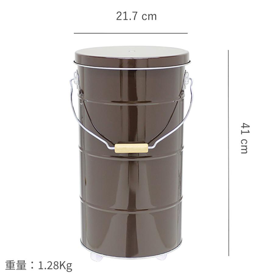 【ライスストッカー 10Kg  キャスター付】OBAKETSU オバケツ  日本製 米びつ オバケツの米びつ  計量カップ トタン 密閉 米櫃 おしゃれ 洗える 密閉缶 保存容器 |  | 10