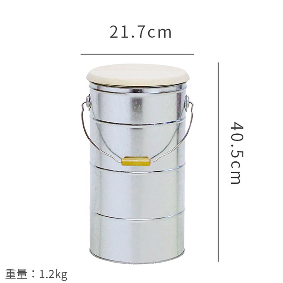 【ひのきフタのライスストッカー 10Kg】OBAKETSU オバケツ  日本製 米びつ 計量カップ トタン 密閉 お米収納 米櫃 おしゃれ 洗える 密閉缶 保存容器 | OBAKETSU | 06