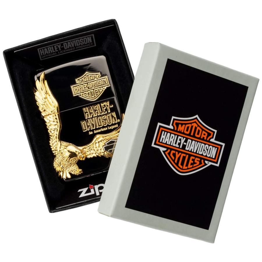 Zippo Harley-Davidson 限定版ライター Zippo Windproof Harley Davidson Lighter, Eagle & Bar Logo, 49044