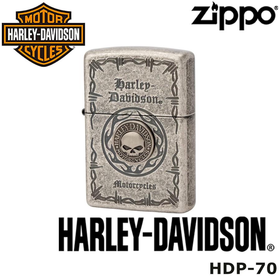日本限定 正規品 ZIPPO HARLEY-DAVIDSON HDP-70 Sメタル スカル 