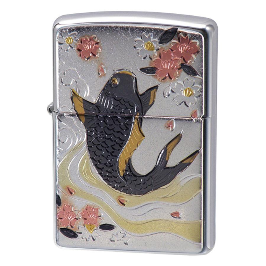 ZIPPO（ジッポー） 電鋳板 鯉 コイ こい ライター ジッポ オイル