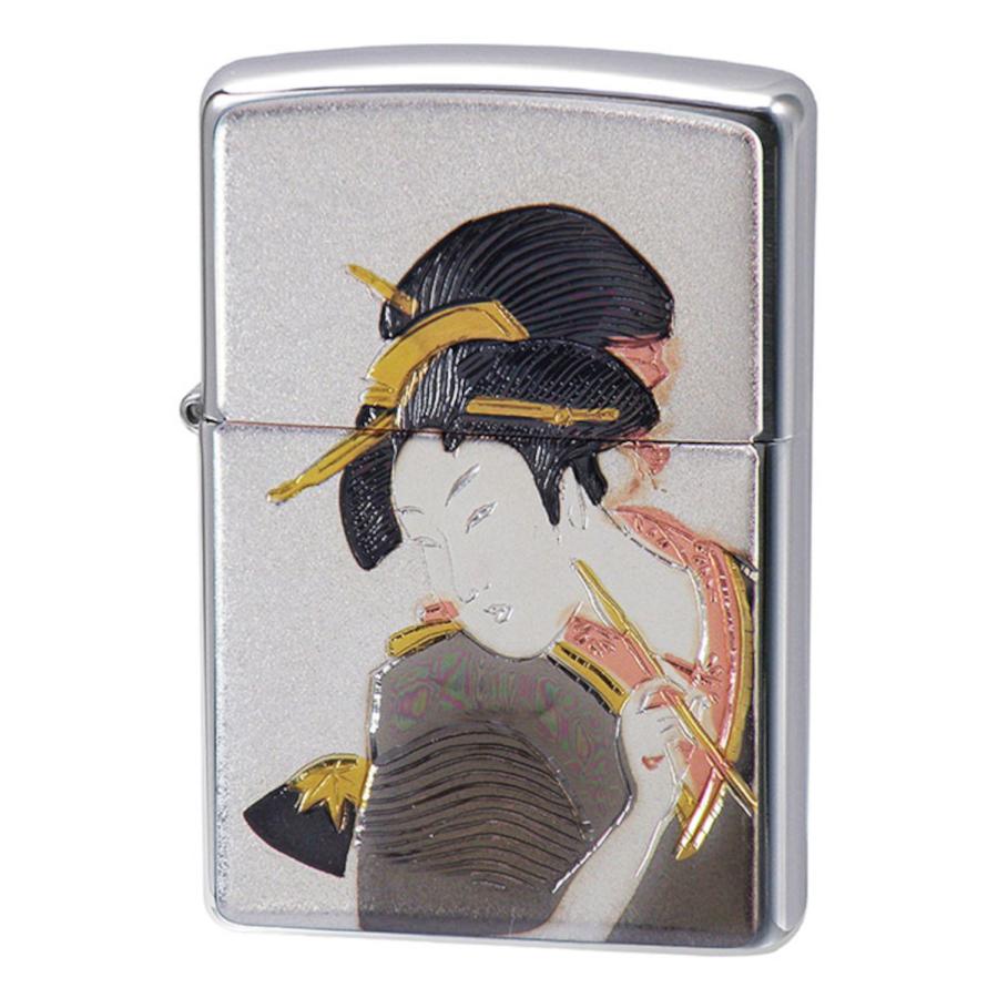 ZIPPO 電鋳板 浮世絵 美人画 ジッポー ライター ジッポ Zippo