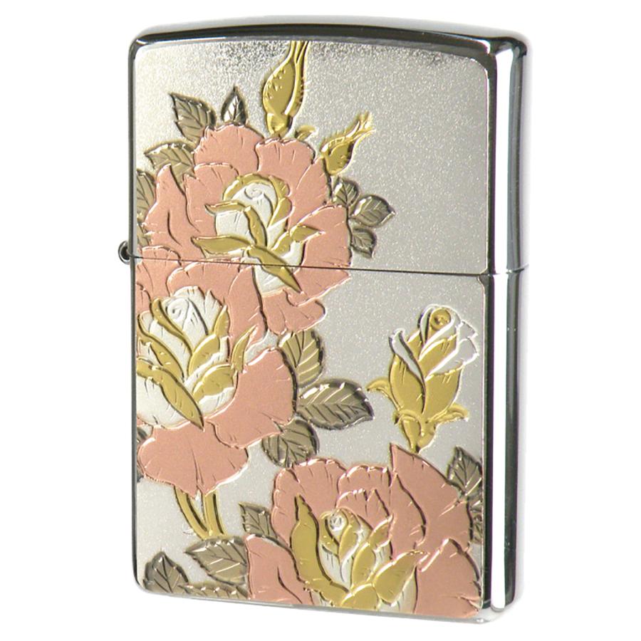 ZIPPO（ジッポー） 電鋳板 バラ ばら 薔薇 電気メッキ技法 日本伝統
