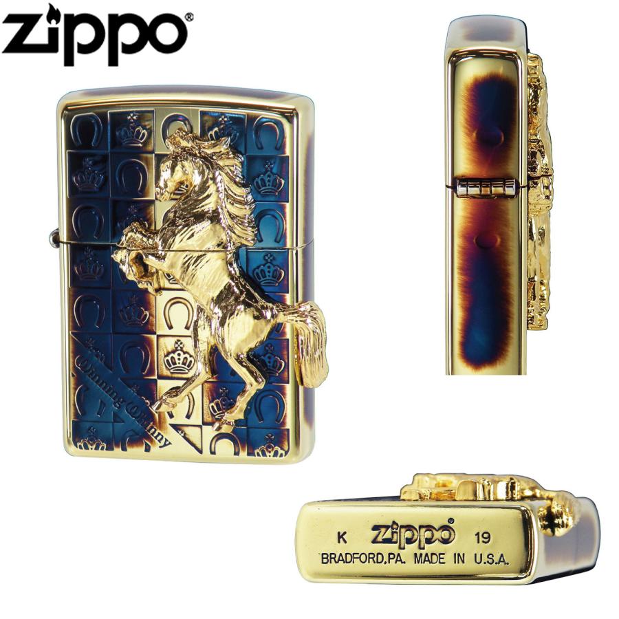 美品】新品、未使用ジッポ Zippo ホースメタルSG/GD