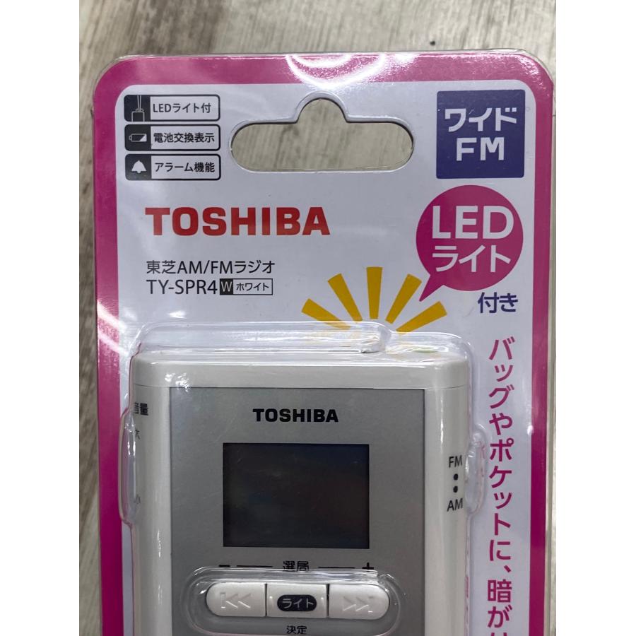TOSHIBA AM/FM ラジオ LEDライト付き TY-SPR4 ホワイト 東芝 TOSHIBA AM/FM ラジオ LEDライト付き TY-SPR4 ホワイト 東芝