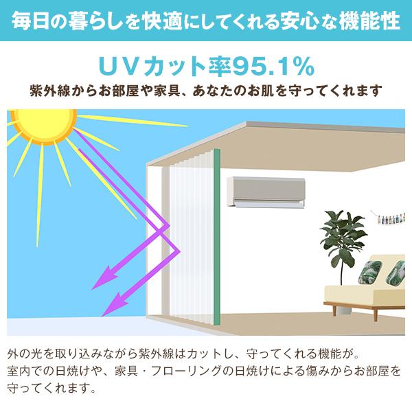 BONUS STORE｜4/26 0:00〜23:59 レースカーテン 花粉対策 ダストクリア 昼夜目隠し 防炎 紫外線カット 2枚組 幅200cm×丈78cm〜148cm_6