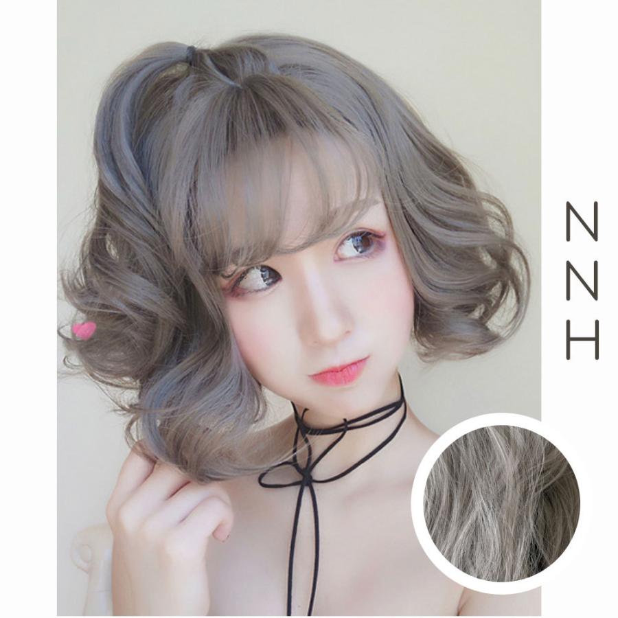 ウィッグ フルウィッグ 巻き髪 ボブ ショート ウイッグ ウェーブ ショートボブ 横波 キュート おしゃれ ファッション 自然 カール 原宿系 D12 Hs Kuri Store 通販 Yahoo ショッピング