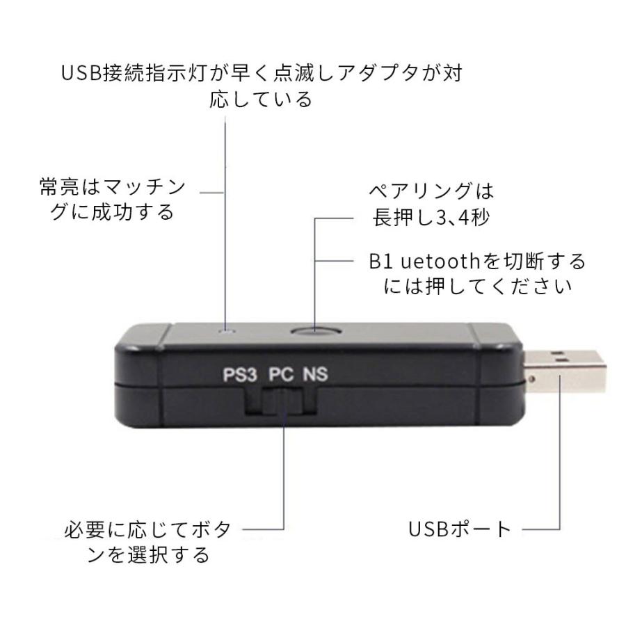 変換アダプター Switch Ps3 Pc 手柄変換器 有線とワイヤレス スイッチ Ps4 Xbox対応可能 ゥース Usbケー ブル接続 D866 Usb Bl Kuri Store 通販 Yahoo ショッピング