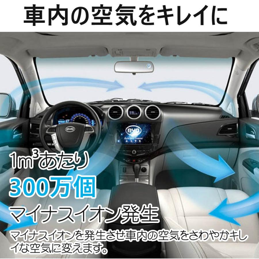 車載用空気清浄機 消臭 イオン発生器 シガーソケット用 イオン式空気清浄器 静音 便利 コンパクト たばこ 小型 軽量 PM2.5 シガーソケット 車内 車載用|kuri-store|08