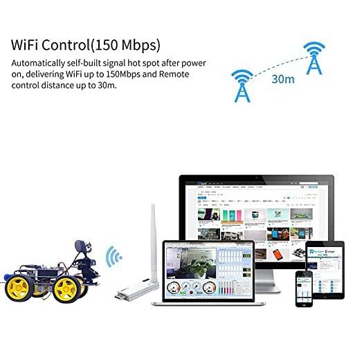 xiaor Geek DsワイヤレスWiFiスマートロボット車ロボットキットRaspberry Pi、リモート制御HDカメラ8?G SD Pi Raspberry 3B