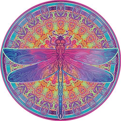 Bgraamiens Puzzle-Zentangle Dragonfly - 1000ピース 鮮やかなトンボ ラウンド曼荼羅パズル カ 並行輸入｜kurichan-shop