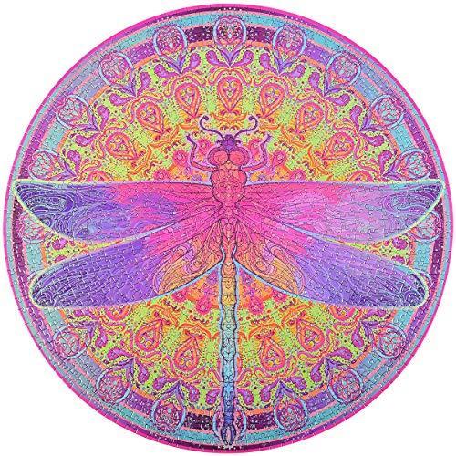 Bgraamiens Puzzle-Zentangle Dragonfly - 1000ピース 鮮やかなトンボ ラウンド曼荼羅パズル カ 並行輸入｜kurichan-shop｜05