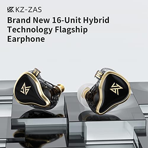 【新作からSALEアイテム等お得な商品満載】 KZ ZAS メタルヘッドセット 7BAs+1DDs ハイブリッド 16ドライバー HiFi 低音イヤホン イヤモニターヘッドフォン ス 並行輸入