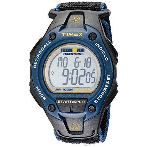Timex Ironman クラシック30オーバーサイズ腕時計 ブラック/ブルー