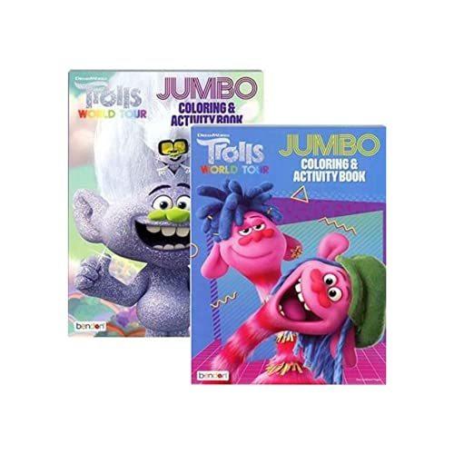 Trolls ワールドツアー ジャンボアクティビティ&塗り絵セット 子供 幼児 2冊~80ページ 並行輸入 並行輸入｜kurichan-shop