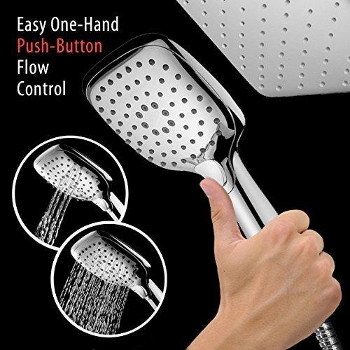 HotelSpa 27cm Rain Shower Head/Handheld Combo. Convenient Push-Butto 並行輸入｜kurichan-shop｜03