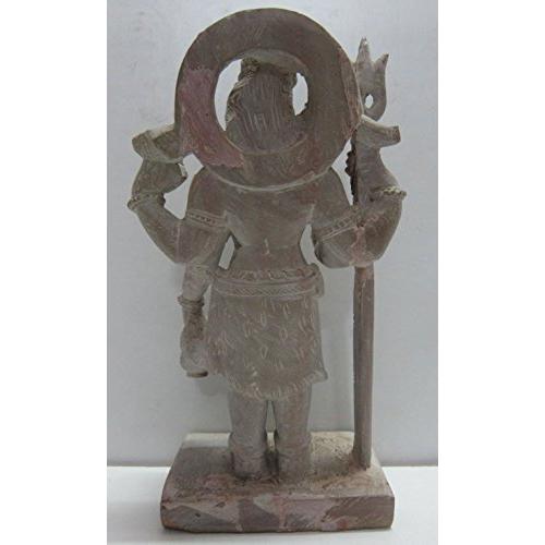 Odishabazaar Lord Shiva Mahadeva Statue???Gorara Stone Statue 8インチ 並｜kurichan-shop｜02