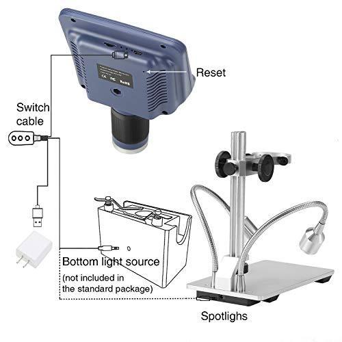 新品未使用！ Koolertron 4.3インチ 1080P LCDデジタルUSB顕微鏡 10倍拡大ズーム付き 8LED調整可能ライト カメラビデオレ 【2964590713】(15795円)