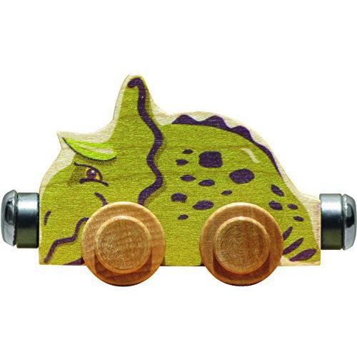 米国正規商品・ネームトレイン 木製おもちゃ NameTrain - Spike the Triceratops トリケラトプスさん 並行 並行輸入｜kurichan-shop
