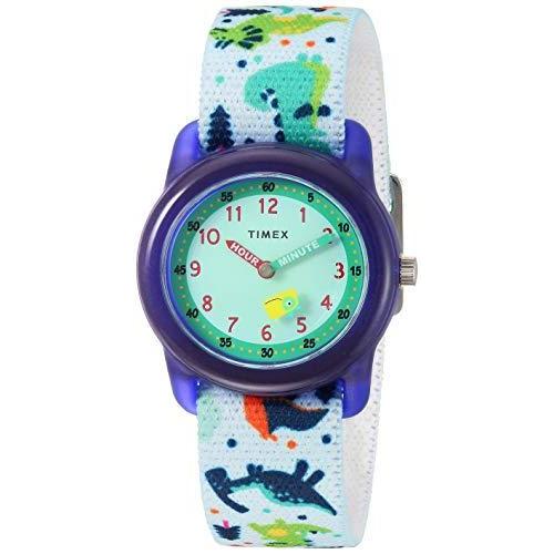 Timex TW7C77300 Kids Analog 28mm Dinosaurs Elastic Fabric Strap Watc