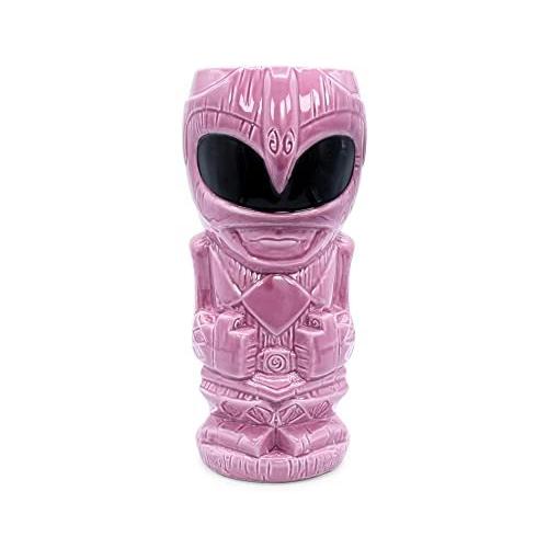 GeekiTikisパワーレンジャーピンクレンジャーセラミックマグ タンブラーカクテルグラス家庭用バーウェアセット用トロピカルドリンクウ 並行輸入