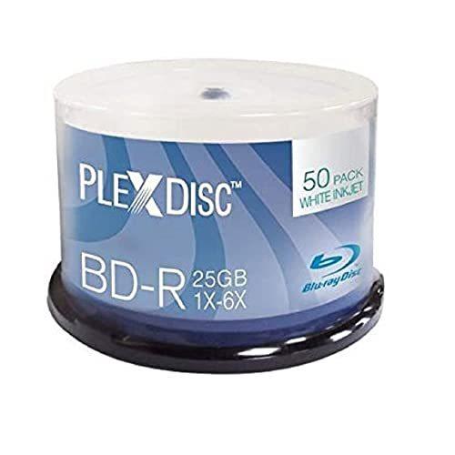 PlexDisc 633-214 25 GB 6x Blu-ray White Inkjet Printable Single Laye