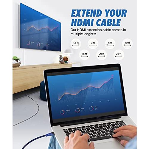 高速HDMI延長ケーブル - 6フィート - オス-メスコネクター 4K HDMIエクステンダー - 6フィート 並行輸入｜kurichan-shop｜02