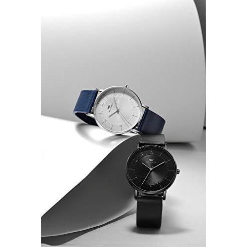 メンズ腕時計 スイスブランド ミニマリスト腕時計 シンプル ビジネス カジュアル 防水 クォーツ腕時計  1-ブルー｜kurichan-shop｜06