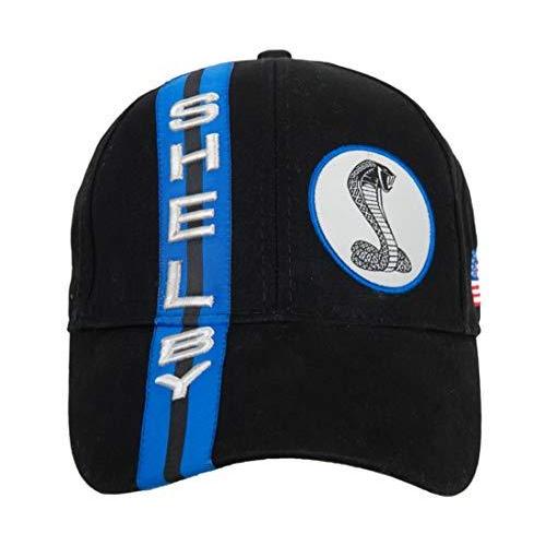 シェルビー　Shelby ブルー ダブルストライプ ブラック キャップ 帽子 | 公式ライセンス取得済み製品 | 調節可能 フリーサイ 並行輸入