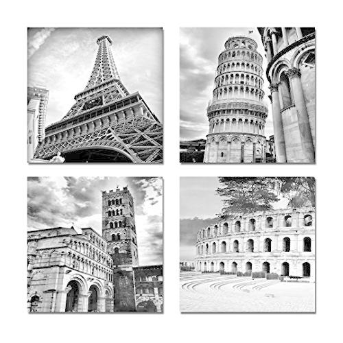 Wieco Art Modern Landscape Black & White Canvas Wall Art for Home by 並行輸入