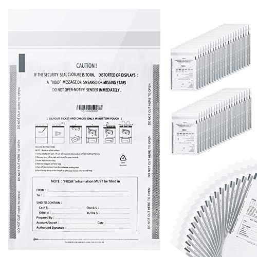 銀行預金袋 プラスチック 現金用マネーバッグ 銀行バッグ レジスターバッグ 9 x 12インチ ホワイト 100パック 並行輸入 並行輸入