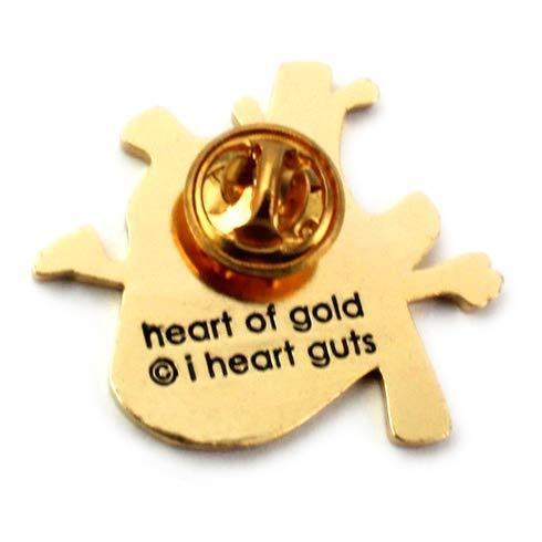 I Heart Guts Heart of Gold ラペルピン 人工ゴールドメタリックエナメルピン 並行輸入 並行輸入｜kurichan-shop｜02