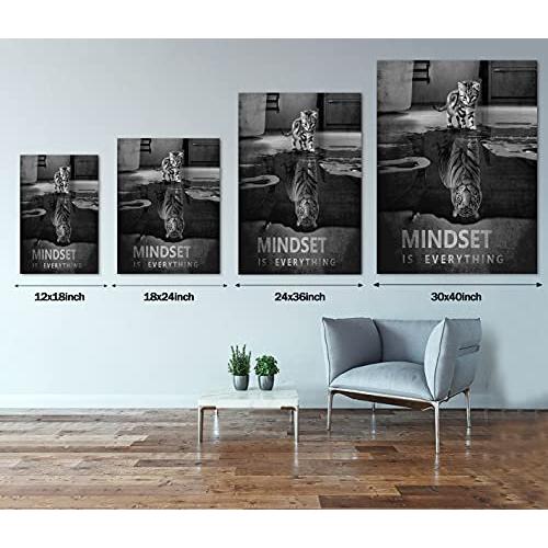 かわいい猫 キャンバスプリント ウォールアート トラと猫の絵 白黒 動物ポスター 絵画 モダンで感動的なアートワーク 木製装飾 ゲストル 並行輸入