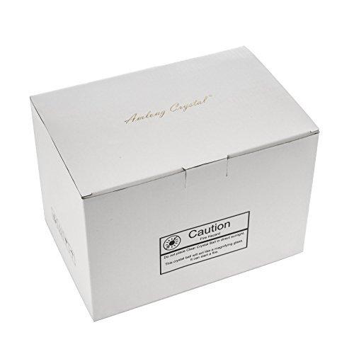 Amlong クリスタルブルー クリスタルボール 130mm 5インチ シルバーのペガサススタンド付き ブルー