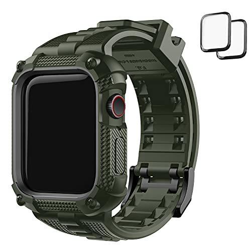 Fullmosa フルモサ Apple Watchバンド バンパーケース付き 40mm 41mm 44mm 45mm メンズ 頑丈なiW 並行輸入