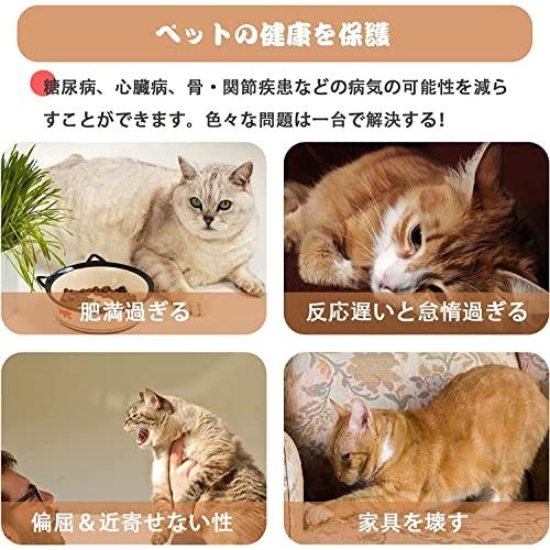 KVEIUONI 猫 ランニングマシン 運動不足解消 キャットホイール 低騒音 ランニングホイール 爪研ぎ ローラーミュート 猫ダイエット キャットランニン 猫 KVEIUONI