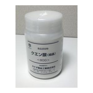 クエン酸（結晶） 80g : 栗本薬品工業株式会社 - 通販 - Yahoo