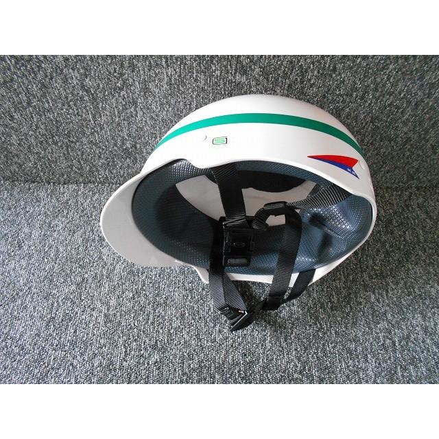 通学 自転車用ヘルメット 北川工業BR−1B 白（グリーンテープ