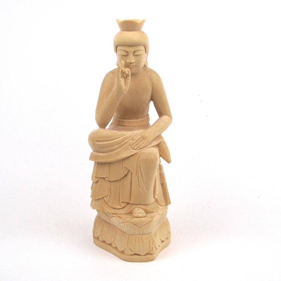 仏像 弥勒菩薩 半跏像 20cm 桧木 : 栗田こだわり仏像専門店 - 通販