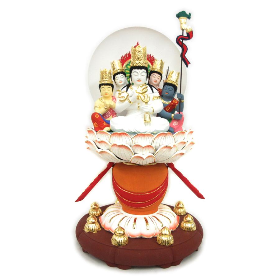 仏像 五秘密菩薩 座像 3.5寸 円光背 宝瓶台 桧木彩色 : 栗田こだわり