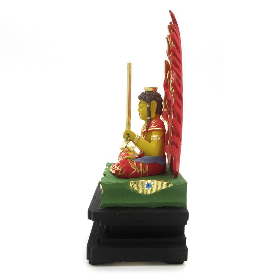仏像 不動明王 黄不動 不動明王像 不動尊 座像 身丈2.0寸 火炎光背