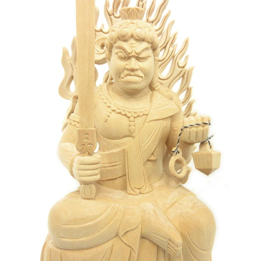 仏像 不動明王 半跏像 総高27cm 岩座 桧木 不動明王像 真言宗脇 仏像 不動明王 半跏像 総高27cm 岩座 桧木 不動明王像 真言宗脇