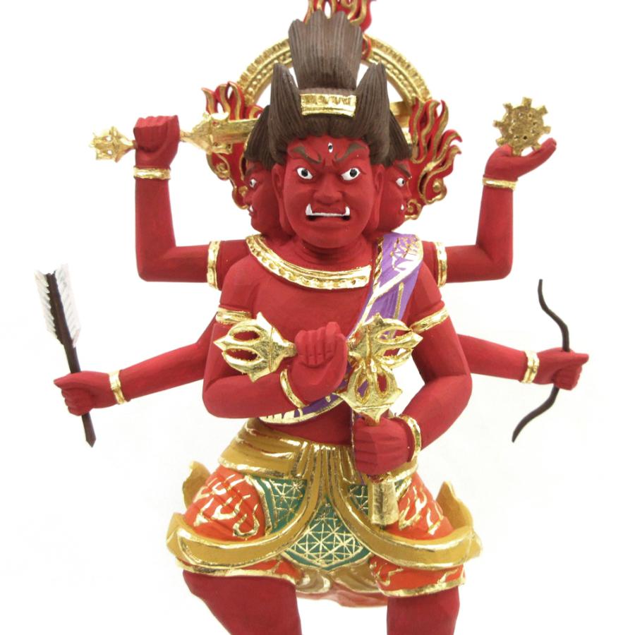 仏像 金剛夜叉明王 立像 32cm 桧木彩色 : 栗田こだわり仏像専門店