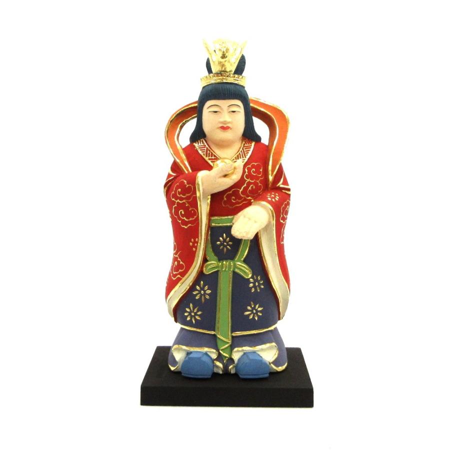 仏像 頗梨賽女 立像 総高20cm 桧木彩色 頗梨采女 波利采女 はりさいじょ はりさいにょ